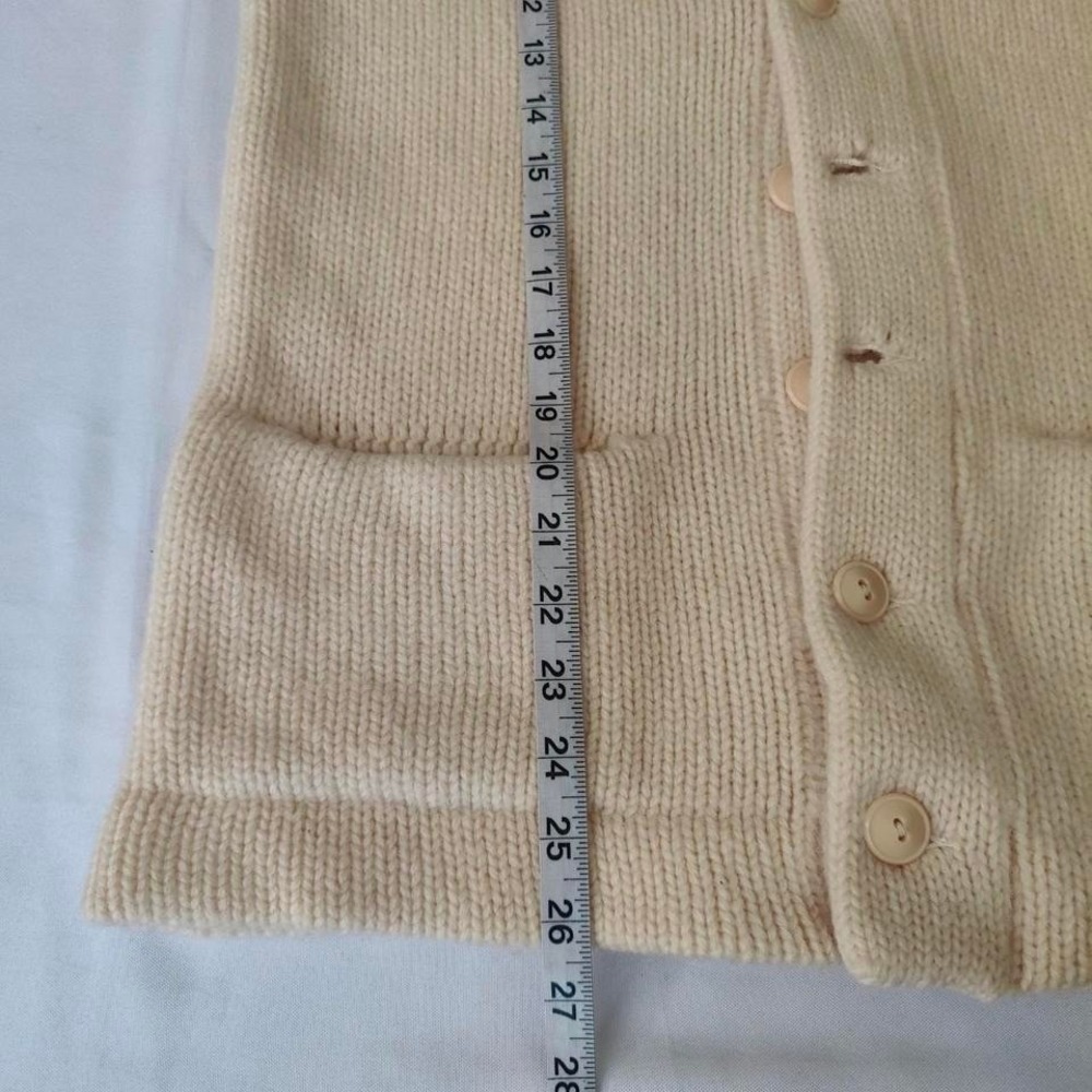 Vintage 50s 60s Highland Sportswear Shetland Wool Varsity Cardigan Collegiate S - Picture 7 of 8